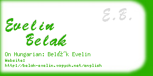 evelin belak business card